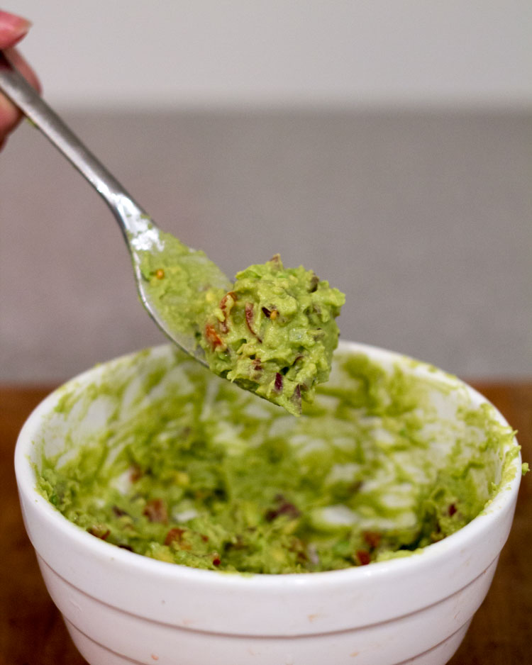 fresh guacamole for burgers